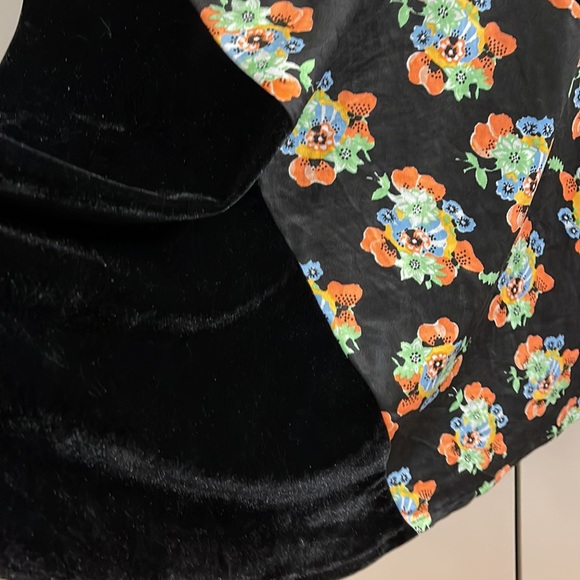 Free people floral satin and velvet mermaid maxi skirt - Picture 8 of 13